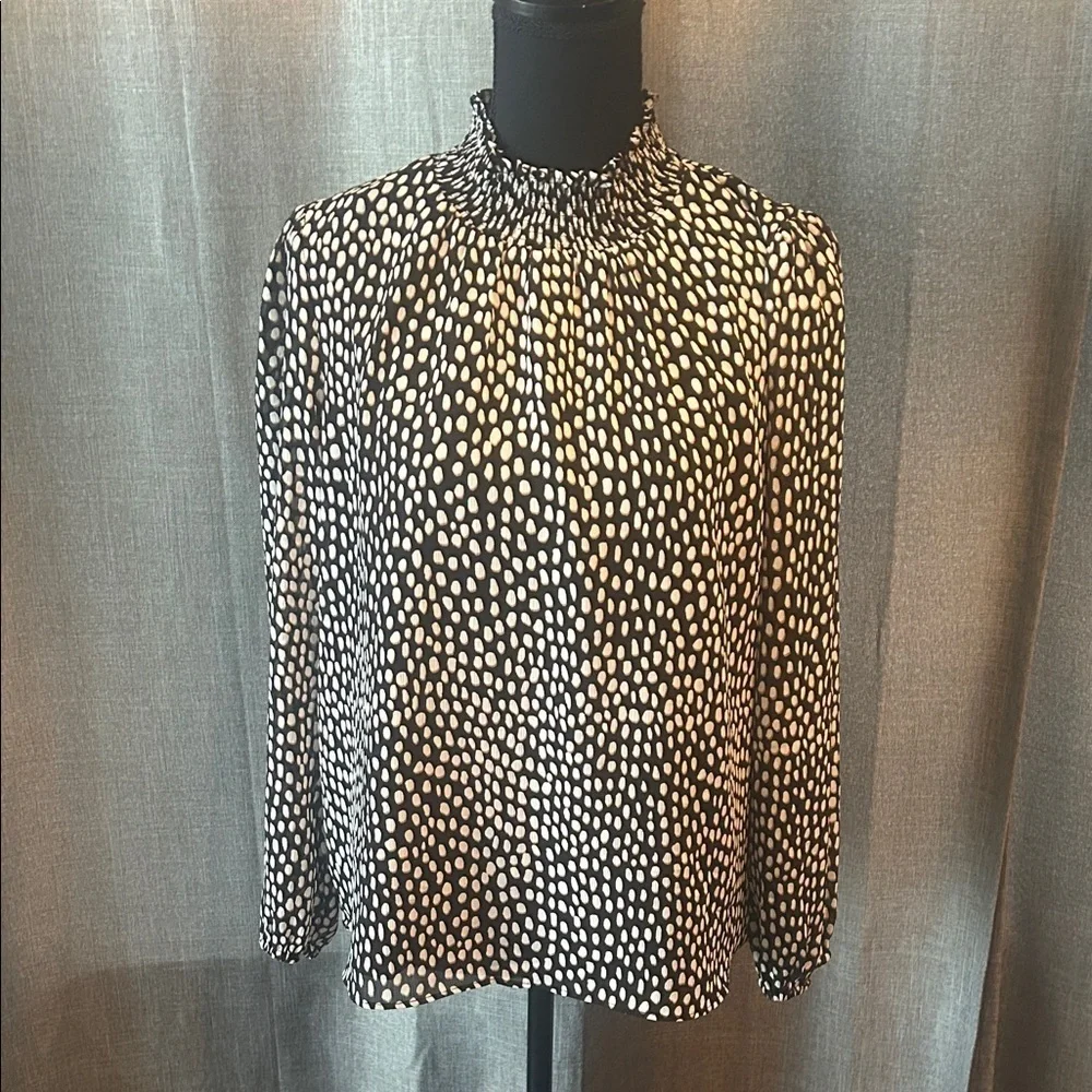 J.Crew Monochrome Patterned Top